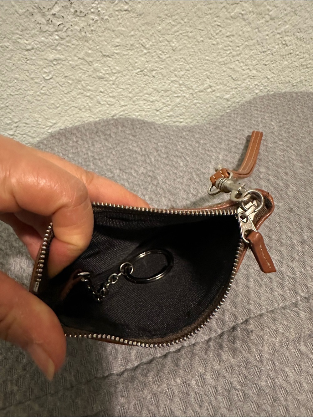 Dooney & Bourke Monogram Brown Canvas Wristlet - Picture 7 of 8